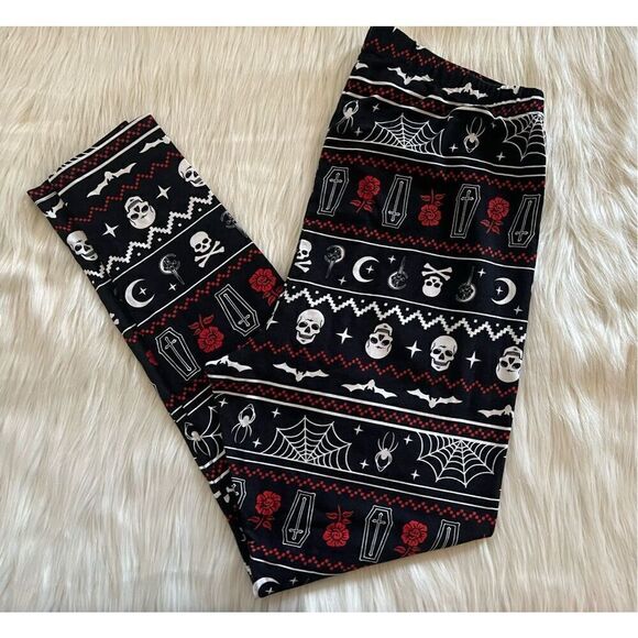 Creepy Fair Isle Leggings (Sz Lg) - Picture 2 of 6